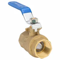 This brass ball valve features a straight body with female iron pipe (FIP) threads on both ends, a full-port ball for minimal pressure drop, and a lever handle for manual on/off control. It is commonly used in plumbing and piping systems for water, oil, and gas applications requiring reliable shut-off
