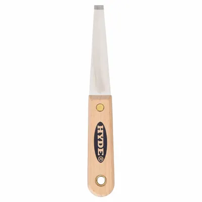 HYDE Scraper: Bld. Mat. Stainless Steel, Hdl. Mat. Hardwood, Stiff - Standard Scrapers