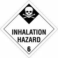 BRADY DOT Container Placard: Inhalation Hazard, 10 3/4 in x 10 3/4 in, 10 3/4 in Label Ht, Placard (MPN 63418)