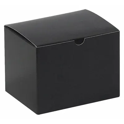 PARTNERS BRAND Gift Box: 6 in Inside Lg, 4 1/2 in Inside Wd, 4 1/2 in Inside Ht, Kraft - Gloss Gift Boxes