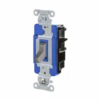 HUBBELL Wall Switch: Toggle Switch, 3-Way, Maintained, Gray, 120/277V AC, 15 A (MPN HBL1203STGY)