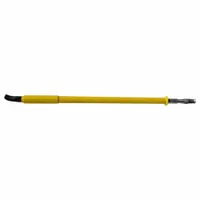 This steel hammer bead breaker has an overall length of 48 inches and an overall height of 3 inches. It is used to break the bead seal on tires, separating the tire sidewall from the rim for repair or replacement. Suitable for manual tire service in workshops and fleet maintenance
