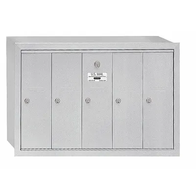 SALSBURY INDUSTRIES Mailbox: 4B+, 5 Doors, Vertical, 19 in H x 29 3/4 in W x 7 1/2 in D, Recessed Mounting - Multi-Unit Mailboxes