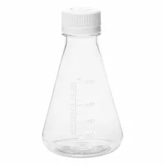 Plastic Erlenmeyer Flask, Polycarbonate, 500 mL, Sterile