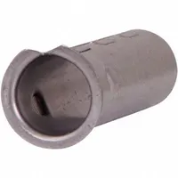 Stainless steel tubing stiffener for 3/4 in OD service fittings. Reinforces plastic tubing connections to prevent kinking or collapse under pressure. Used in fluid handling systems where tubing stiffness is required