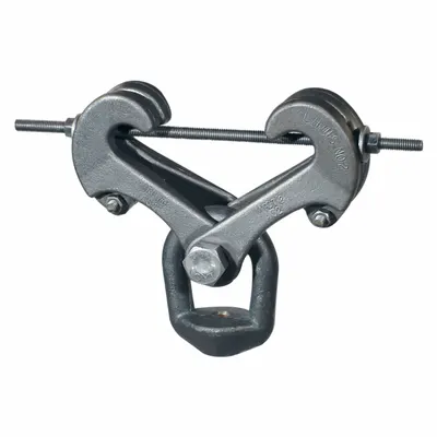 ANVIL Beam Clamp: Zinc-Plated Forged Steel, 3,230 lb Load Capacity - Tong-Style Beam Clamps