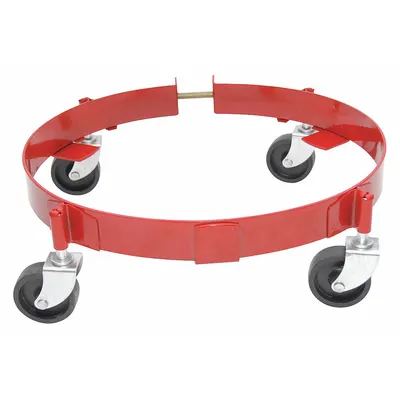 LINCOLN Drum Dolly: 120 lb Load Capacity, For 16 gal Container Capacity, Round - Open-Deck Drum Dollies with Clamping Support
