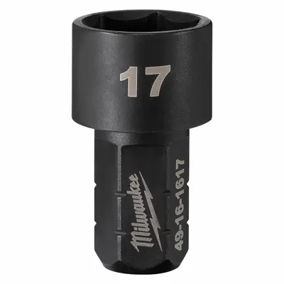 MILWAUKEE Impact Socket: SAE/Metric, 17 mm Socket Size, 6-Point, Short - Insider & DXS Impact Sockets