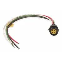 BRAD HARRISON External Thread Receptacle: 130013, 1/2"-14 Mounting Thread Size, 1 ft Wire Lg, 4 Pins (MPN 1R4004A20A120)