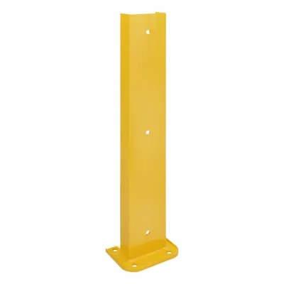 VESTIL Pallet Rack Guard: Bolt-On, Floor/Upright, 8 in x 3 5/8 in x 36 1/4 in - Floor-Mount Steel Pallet Rack Post Protectors