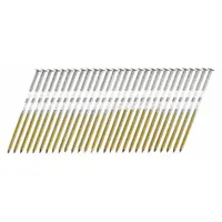 Collated framing nails with a 3.5-inch overall length, plain flat smooth shank, and diamond point. Supplied in a 4,000-piece pack for high-volume fastening in wood framing, sheathing, and decking applications