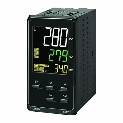 OMRON Temperature Controller: E5EC, 1/8 DIN Size, Linear/RTD/Thermocouple, 100 to 240V AC - Temperature Controllers
