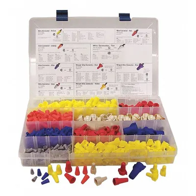IDEAL Mixed Wire Connector & Terminal Set, 620 Pieces, 22 AWG to 6 AWG - Mixed Wire Connector & Terminal Sets