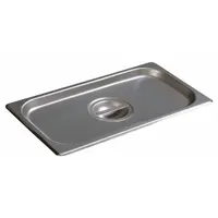 CARLISLE Steam Table Pan Handled Cover: Third Size, 24 ga Gauge, NSF Certified, 6 7/8 in Overall Lg (MPN 607130C)