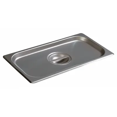 CARLISLE Steam Table Pan Handled Cover: Third Size, 24 ga Gauge, NSF Certified - Steam Table Pan Covers