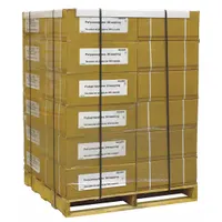 This machine-grade polypropylene strapping is designed for use with automatic or semi-automatic strapping machines. It provides consistent tension for securing and bundling loads in industrial packaging and shipping applications. The strapping is white, 0.022 in thick, and has a break strength of 300 lb