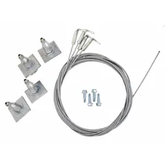 Struts and mounting kit for supporting and fastening equipment in HVAC and industrial setups. Includes a 3/4 in Tech Screw for secure attachment of struts to structural members.