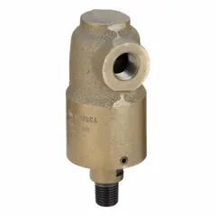 Straight, plain cast iron rotating joint with a single passage and a 3/8" threaded rotating shaft. Features a carbon graphite seal and supports a maximum speed of 700 rpm. Used to transfer fluids such as coolant, air, or oil from a stationary supply line into rotating machinery like rolls, drums, or spindles.