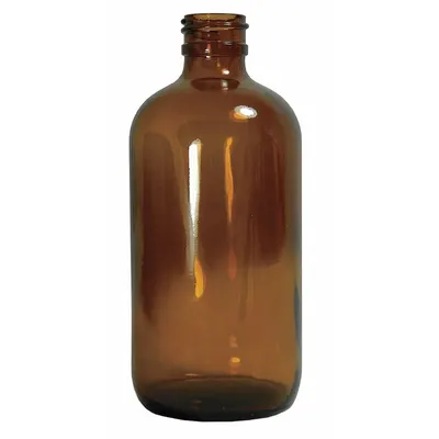 QORPAK Sampling Bottle: 480 mL, Amber, 28-400, No Closure, 60, No Closure - Amber Narrow Mouth Round Glass Lab Bottles