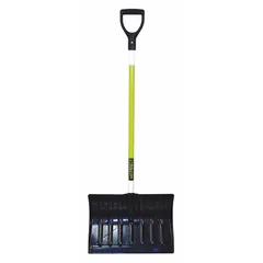 APPROVED VENDOR Snow Shovel, Polycarbonate, 13-1/2 in Blade Lg, 18 in Blade Wd, 0.15 in Gauge, D Grip Handle, MPN 96849GRA