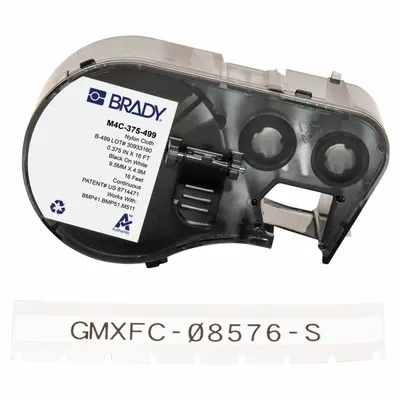 BRADY M4C-375-499 Combined Label and Ribbon Cartridge - Brady Thermal Transfer Continuous Label Roll Cartridges