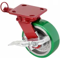 HAMILTON Plate Caster: Swivel, Polyurethane, 8 in Wheel Dia, 2 in Wheel Wd, 9 1/2 in Mounting Ht (MPN S-ZFWH-8DB-4SL-FB)
