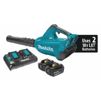 MAKITA Battery-Powered Handheld Leaf Blower Kit: LXT®, 473 cfm Max. Air Flow, 120 mph Max. Air Speed (MPN XBU02PT)