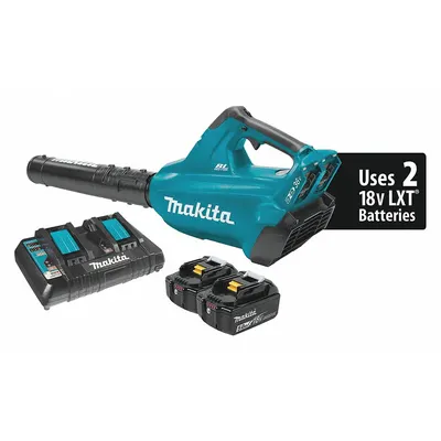 MAKITA Battery-Powered Handheld Leaf Blower Kit: LXT, 473 cfm Max. Air Flow - Battery-Powered Handheld Blowers
