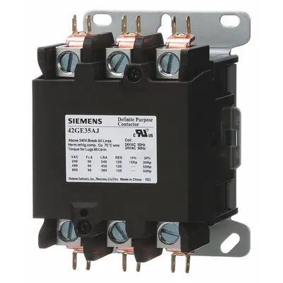 Siemens 42 Series Non-Reversing Definite Purpose Contactor - Non-Reversing Definite Purpose Contactors