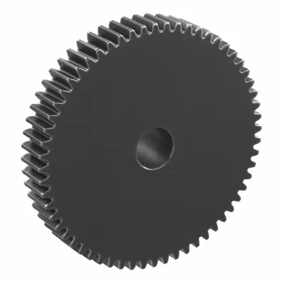 KHK GEARS Spur Gear: Module m 1.5, 60 Teeth, 15 mm Bore Dia, Black Oxide Coated Carbon Steel - Metric Spur Gears with Standard Hub