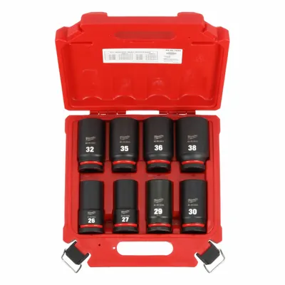 MILWAUKEE Impact Socket Set: 3/4 in Drive Size - Metric Impact Socket Sets