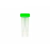 This 30 mL centrifuge tube is made of natural polypropylene and includes a green closure. It is graduated for volume measurement and supplied with caps. Used in laboratory centrifugation for separating and pelleting biological samples