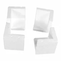 Corner Protector: 5 1/4 in Lg, 3 1/2 in Dp, 5 1/4 in Ht, 1 1/2 in Thick, White, 128 PK (MPN 904)