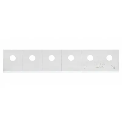 OLFA Snap-Off Blade: 3 9/16 in Blade Lg, 11/16 in Blade Wd, 0.01 in Blade Thick - Straight-Edge Standard-Tip Replacement Snap-Off Blades
