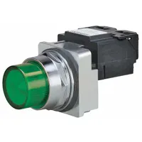 SIEMENS Pilot Light: 30 mm Panel Mounting Size, Green, LED, 24 V AC/DC Max Volt Rating (Supply) (MPN 52PL4D3XB)