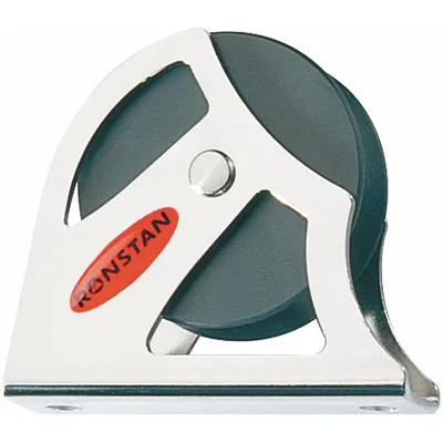 RONSTAN Pulley Block: Lead Pulley Block, Swivel, Upright Mount, 1,760 lb Working Load Limit - Upright-Mount Pulley Blocks