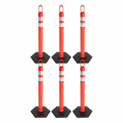 MR. CHAIN Delineator Kit: MUTCD/NCHRP-350, Portable, 47 1/2 in Overall Ht, Looper Top - Temporary Traffic Delineator Posts with Chain