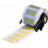 Sleeve Label: 1 in x 7/16 in, Polyolefin, Yellow (Matte), For 8 AWG to 16 AWG Wire Gauge (MPN M6-250-1-342-YL)