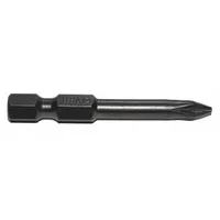 Pozidriv insert bit with PZ1 size and hex shank for standard power tool use. Made from S2 steel with unfinished finish. Suitable for driving Pozidriv screws in assembly and woodworking applications. Sold as a 5-pack; bit holder not included