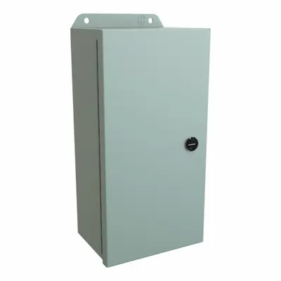 HAMMOND Electrical Enclosure: Steel, 12 in x 6 in x 4 in, NEMA 12/13/3R/4, w/Panel - Steel Washdown Enclosures