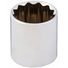 This 1/2" drive hand socket has a 1-1/8" SAE hex size with a 12-point standard configuration. Constructed from chrome, it is suited for manual fastening tasks in maintenance, repair, and assembly applications.