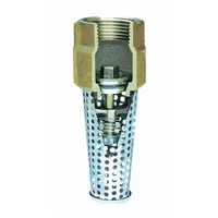 SIMMONS Foot Valve: Spring, Silicon Bronze, Inline, 1 1/4 in Pipe Size, FNPT, Pumps, Female, NPT (MPN 454SB)