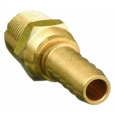 OEM Barbed Hose Fitting: For 3/8 in Hose I.D - Brass Multipurpose (Air, Water, Chemical) Rigid Barbed Hose Fittings