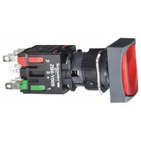 SCHNEIDER Illuminated Push Button: Illuminated, Flush Profile, Non-Metallic, 16 mm, 1NC (MPN XB6DW4B2B)