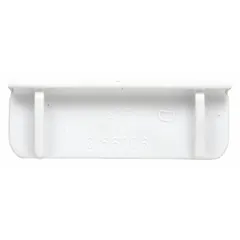 This end cap trim piece is a factory-specified component for refrigerators and freezers. It covers the end of a shelf or door to restore appearance and protect exposed edges during service or repair.