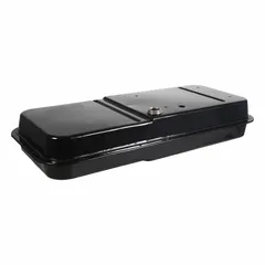 Fuel tank assembly for pressure washers. Compatible with MI-T-M model HSE-1502-0M10 and cross-references to part 4ZZ99. Stores and supplies fuel to the engine for continuous operation.