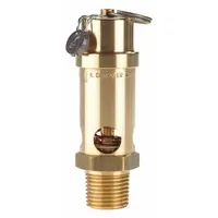 CONRADER Safety Valve: Soft Seat, 1/2 in (M)NPT Inlet (In.), 100 psi Preset Setting (PSI), Brass (MPN SRV530-1/2-100)