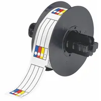 Pre-Cut Label Stock Roll: No Legend, Color Bar, 1 1/8 in x 3 in, 1 1/8 in, Vinyl, Indoor/Outdoor (MPN B30-246-595-HMIG)