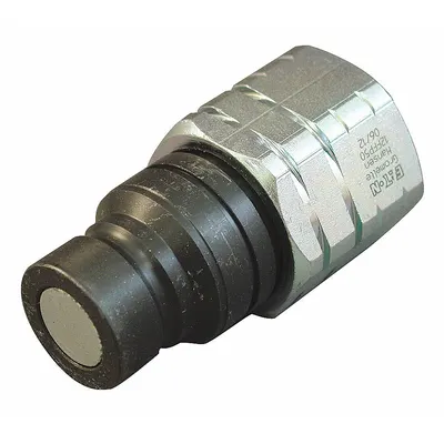 HANSEN Hydraulic Quick Connect Hose Coupling: 3/8 in, Steel, 29 lpm Max. Flow Rate - FF Series Hydraulic Quick-Connect Coupling Plugs