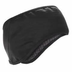 Fitted contoured head warmer covering ears and partial head. Made of polyester/spandex with fleece lining. Suitable for use in cold environments to provide warmth and comfort.
